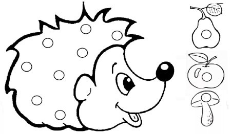 Ежик трафарет