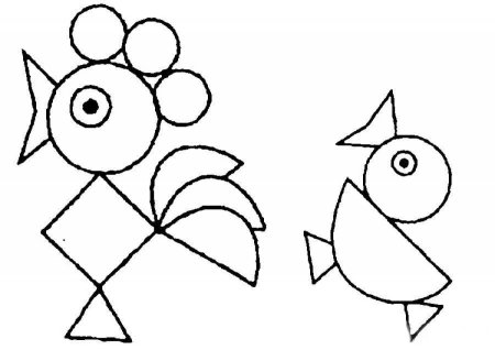 Аппликация из геометрических фигур