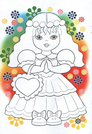 Кукла аппликация для детей