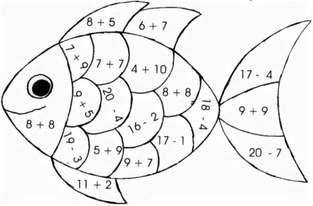 Задание на раскрашивание по цифрам