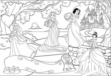 Диснеевские принцессы раскраски
