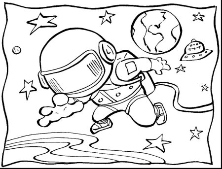 Раскраска. В космосе