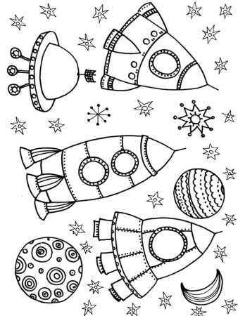 Космос раскраска для детей