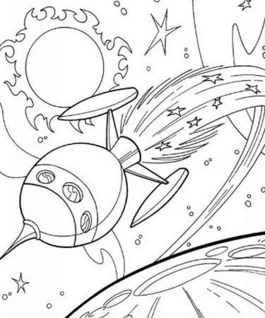 Раскраска. В космосе
