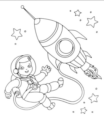 Космос раскраска для детей