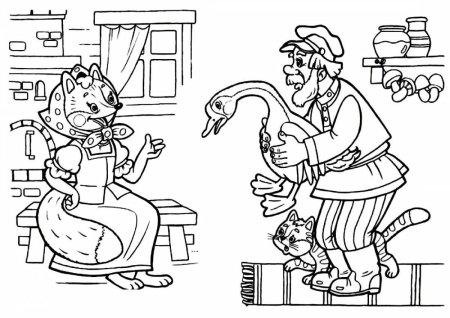 Раскраска по сказке Лисичка со скалочкой