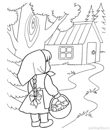 Сказка Маша и медведь раскраска