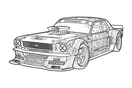 Ford Mustang раскраска