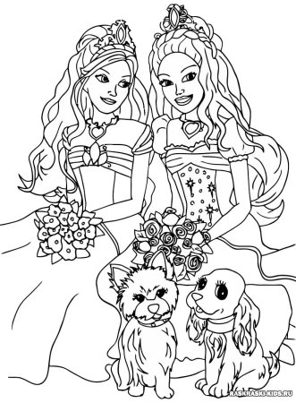 Подружки. Раскраска