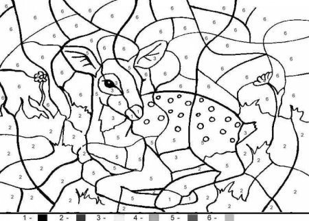 Раскраска мозаика по цифрам