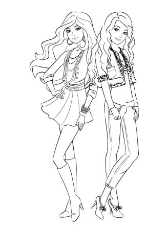 Барби Кен и Челси раскраска