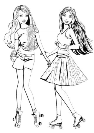 Раскраски для девочек Барби фашионистас