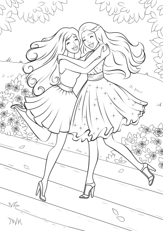 Раскраски для девочек 5 лет Барби