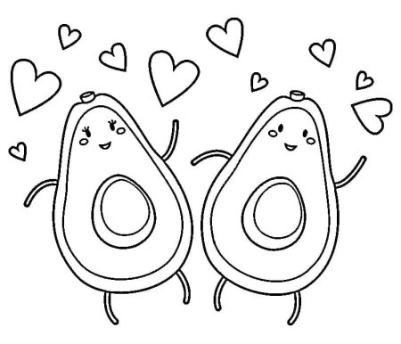 Раскраска авокадо