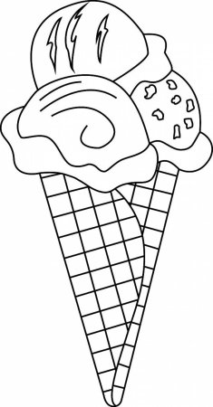Раскраска мороженое