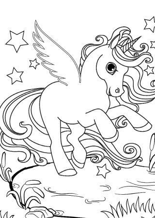 Раскраски для девочек Единороги