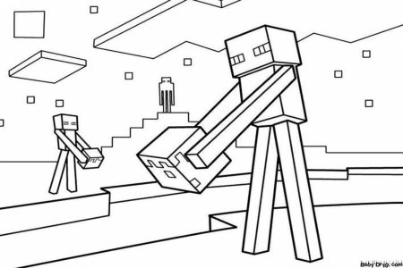 Раскраска Minecraft Enderman