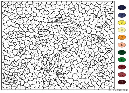 Раскраски по цифрам сложные