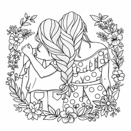 Раскраска подруги