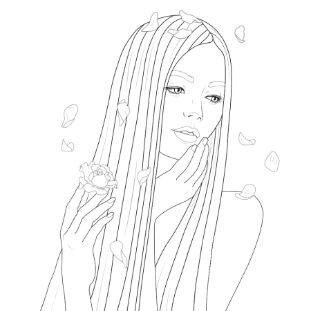 Раскраска для девочек девушки современные