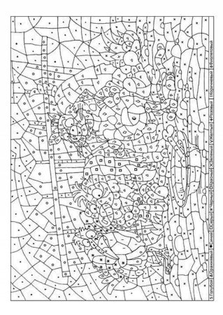 Раскраски с заданиями сложные