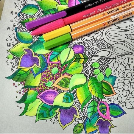 Рисование маркерами антистресс