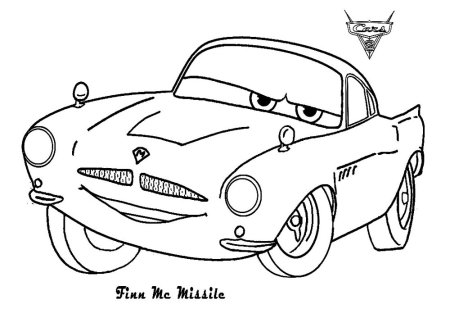 Раскраска Тачки Финн Макмисл