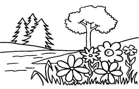 В лесу. Раскраска