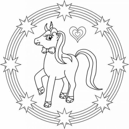 Новогодний Единорог раскраска