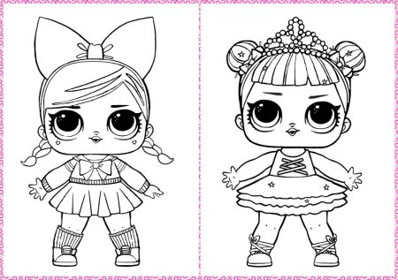 Раскраска ЛОЛ Китти Квин