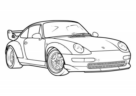 Раскраска машинка Порше 911