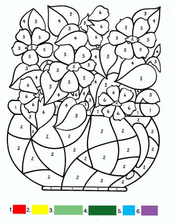 Раскраска по цветам
