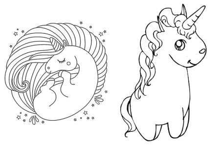 Раскраска Единороги