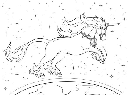 Раскраска Юникорн Единорог
