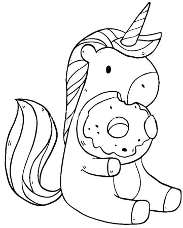Раскраска Единорог милый