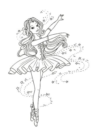 Раскраска Барби балет