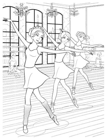 Раскраска "балерины"