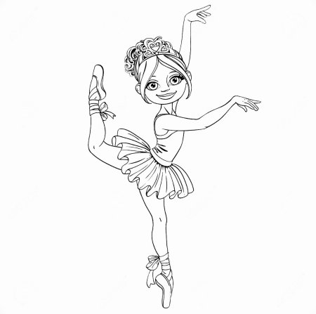 Раскраска Барби балерина