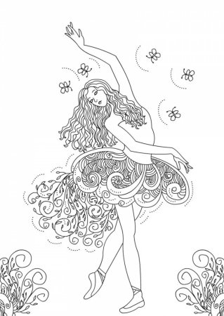 Раскраска балерина Фелис