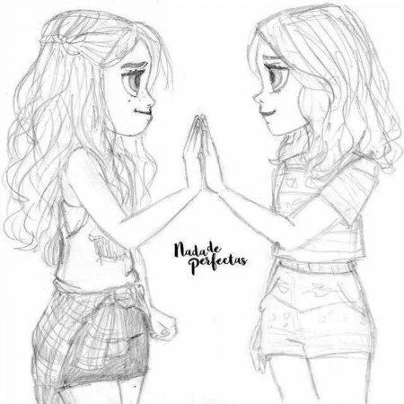 Лучшие подруги. Раскраска