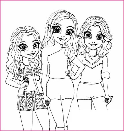 Раскраски для девочек три девочки