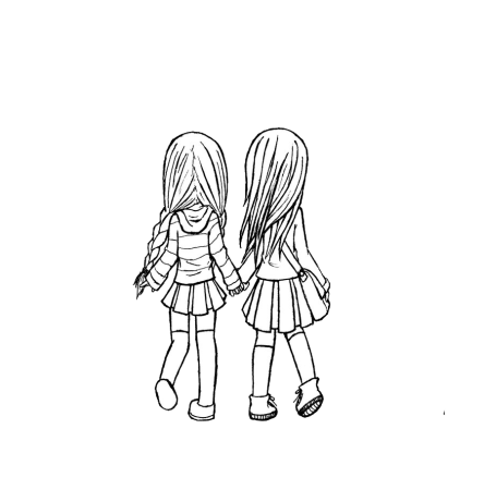 Рисунки карандашом подруги