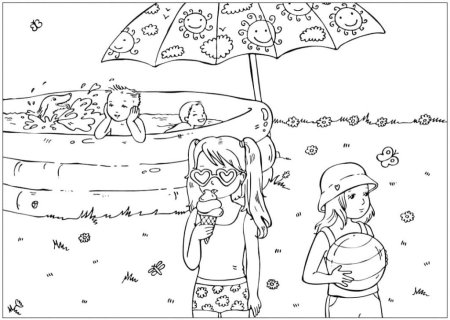 Раскраска. Лето
