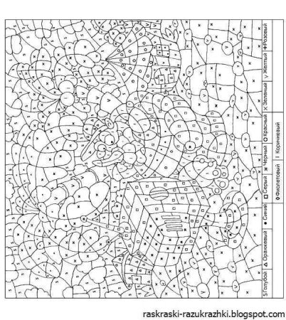 Раскраски по цифрам сложные