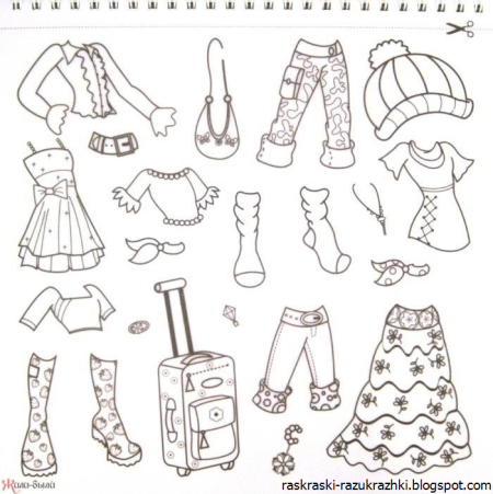 Раскраска одежда