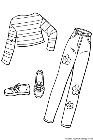 Раскраска одежда для мальчиков
