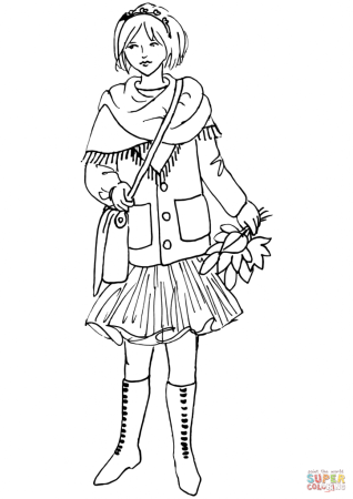 Пальто раскраска