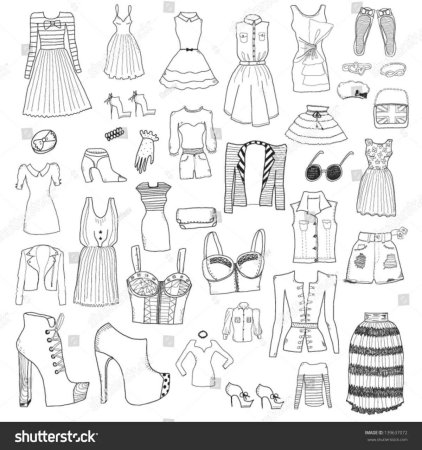 Рисунки одежды для срисовки