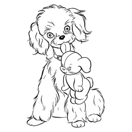 Два щенка раскраска для детей