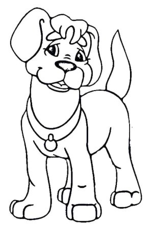 Раскраска милые собачки